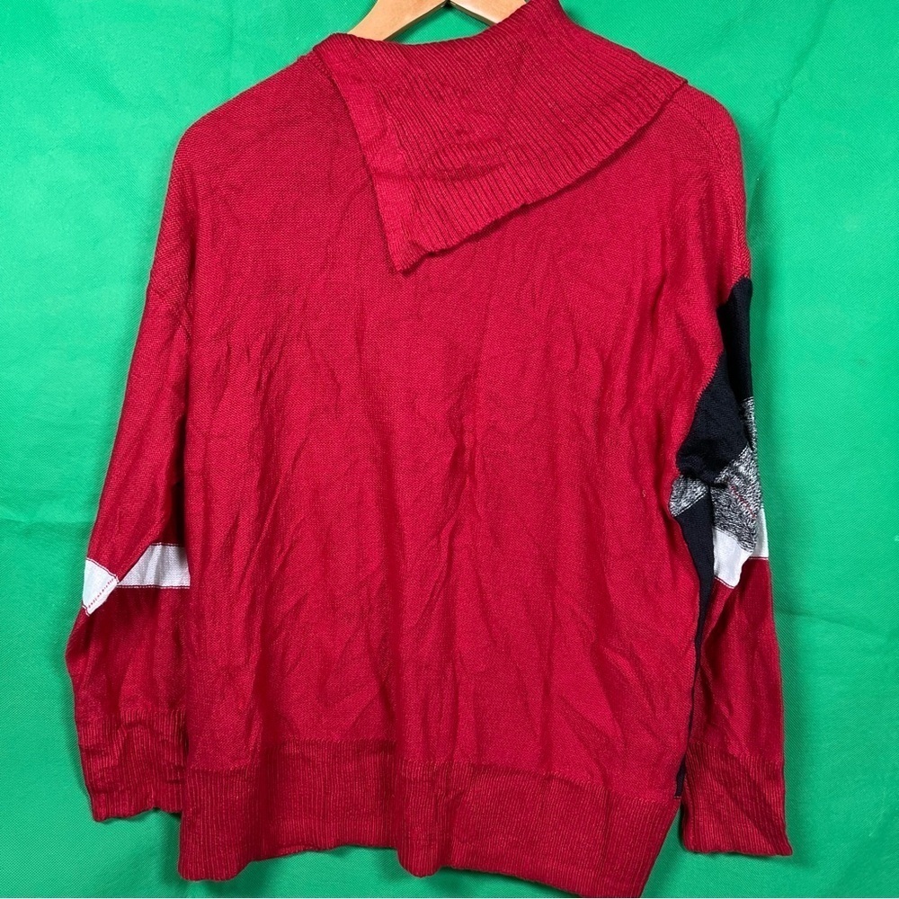 Style & Co. Vibrant Red Knit Sweater Pullover Size S loose fit - Picture 5 of 6
